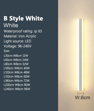 Outdoor LED Wandlamp IP65 – Waterdichte Scandinavische Wandverlichting met Warm Neutraal of Koel Licht voor Tuin en Interieur