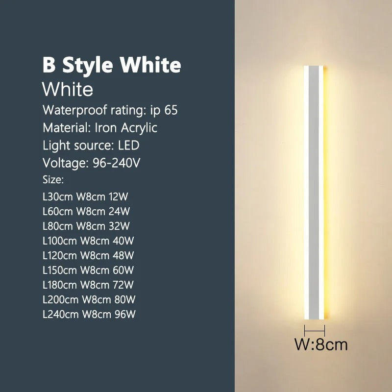 Outdoor LED Wandlamp IP65 – Waterdichte Scandinavische Wandverlichting met Warm Neutraal of Koel Licht voor Tuin en Interieur