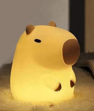 Schattig Eend of Capibara Nachtlampje – Zacht Siliconen Kinderlampje met Touchbediening en Oplaadbare Batterij