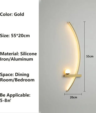 Moderne LED Wandlamp – Minimalistische Strepen Wandverlichting voor Slaapkamer, Woonkamer & Hal