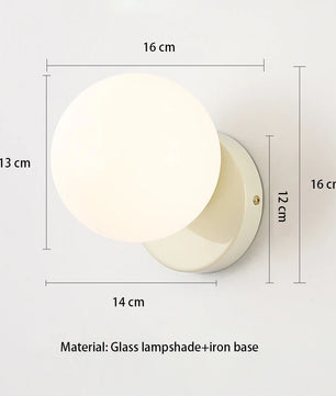 Scandinavische Wandlamp – Minimalistische LED Wandverlichting met Wit Glas en G9 Fitting voor Slaapkamer, Gang en Woonkamer