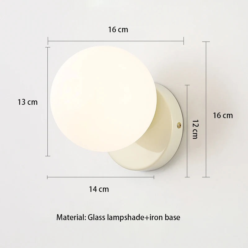 Scandinavische Wandlamp – Minimalistische LED Wandverlichting met Wit Glas en G9 Fitting voor Slaapkamer, Gang en Woonkamer