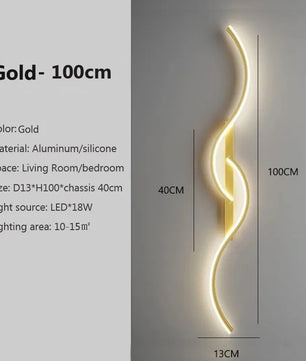 Moderne LED Wandlamp – Minimalistische Lange Strip Wandverlichting voor Slaapkamer & Woonkamer