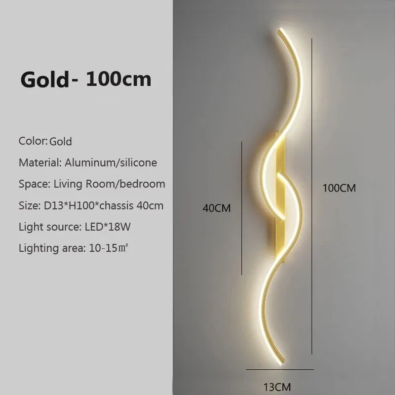 Moderne LED Wandlamp – Minimalistische Lange Strip Wandverlichting voor Slaapkamer & Woonkamer