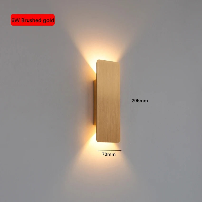 Moderne LED Wandlamp – Aluminium Binnenverlichting voor Slaapkamer, Woonkamer & Gang