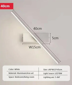 Moderne LED Wandlamp – Draaibaar Design voor Badkamerspiegel, Slaapkamer en Woonkamer