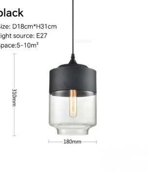 Nordic LED Hanglamp – Moderne Glas & Houten Plafondlamp voor Woonkamer, Slaapkamer & Eetkamer