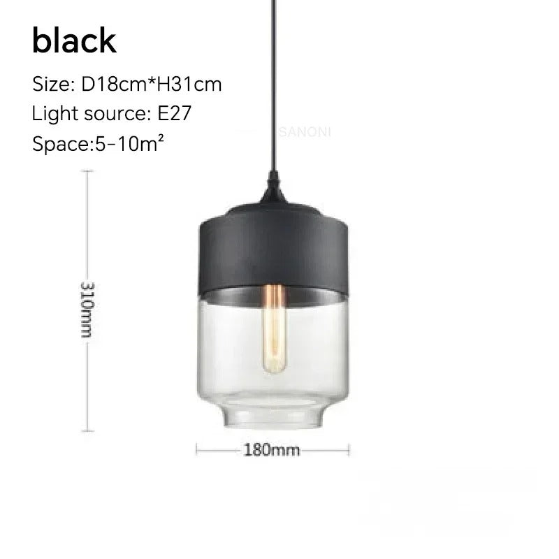Nordic LED Hanglamp – Moderne Glas & Houten Plafondlamp voor Woonkamer, Slaapkamer & Eetkamer