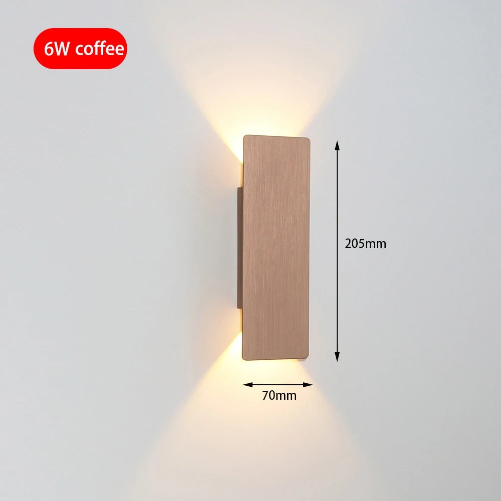 Moderne LED Wandlamp – Aluminium Binnenverlichting voor Slaapkamer, Woonkamer & Gang