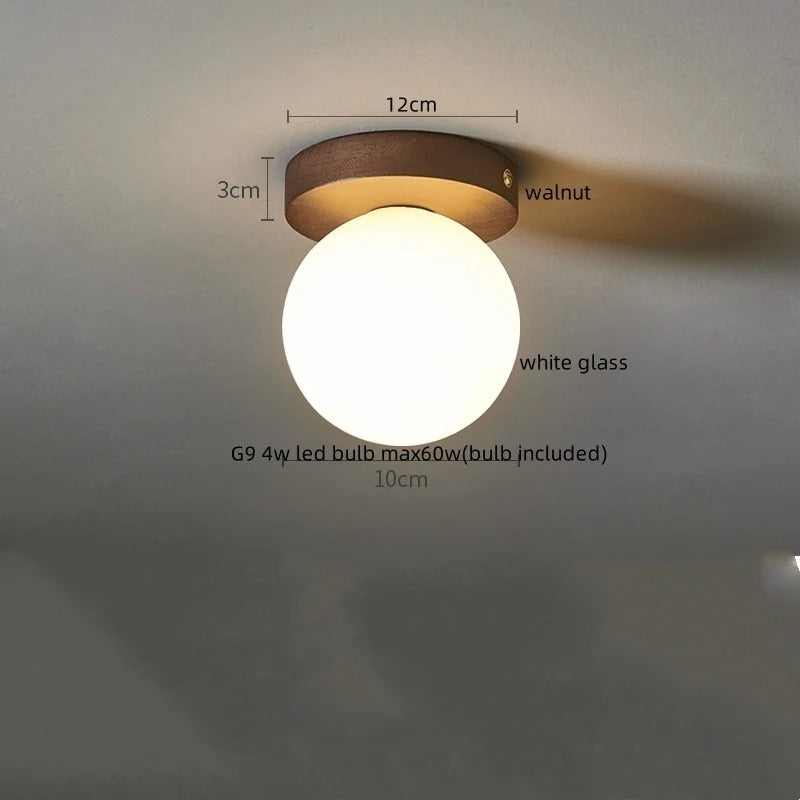 Moderne LED Plafondlamp van Glas en IJzer – Nordic en Japanse Stijl – Minimalistische G9 Plafondverlichting voor Woonkamer, Slaapkamer en Gang