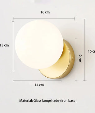 Scandinavische Wandlamp – Minimalistische LED Wandverlichting met Wit Glas en G9 Fitting voor Slaapkamer, Gang en Woonkamer