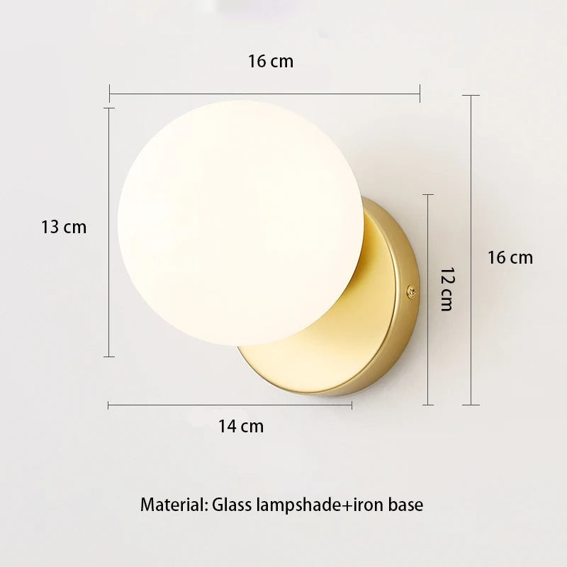 Scandinavische Wandlamp – Minimalistische LED Wandverlichting met Wit Glas en G9 Fitting voor Slaapkamer, Gang en Woonkamer