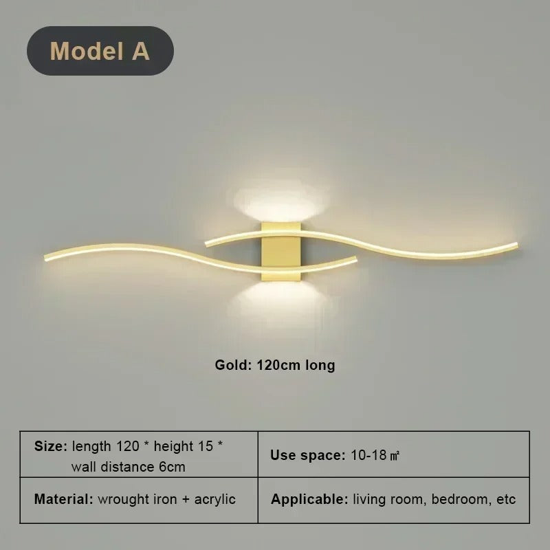 Moderne LED Wandlamp – Minimalistisch Design voor Slaapkamer, Woonkamer en Gang