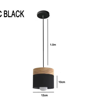 Nordic Moderne LED Hanglamp – Aluminium & Hout Plafondlamp voor Keuken, Bar & Woonkamer