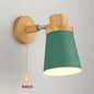 Moderne LED Wandlamp – IJzer en Hout met E27 Fitting – Macaron Design voor Woonkamer en Slaapkamer