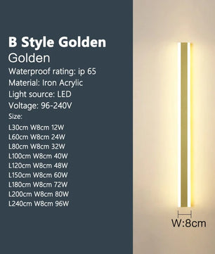 Outdoor LED Wandlamp IP65 – Waterdichte Scandinavische Wandverlichting met Warm Neutraal of Koel Licht voor Tuin en Interieur