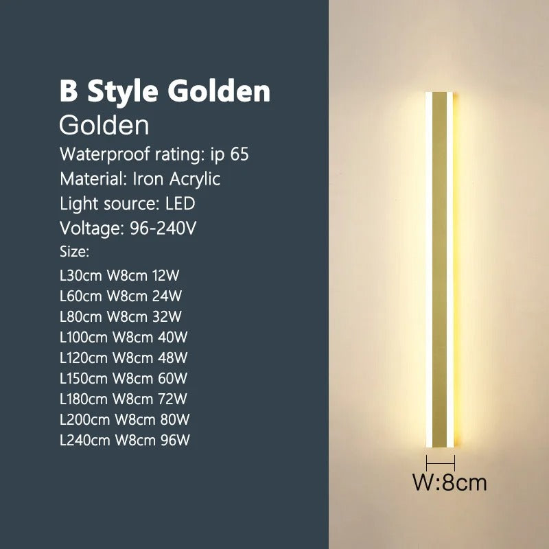 Outdoor LED Wandlamp IP65 – Waterdichte Scandinavische Wandverlichting met Warm Neutraal of Koel Licht voor Tuin en Interieur