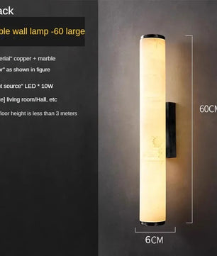 Luxe Marmeren Wandlamp – Minimalistisch Design met Massief Koper, Sfeervolle Verlichting voor Woonkamer & Slaapkamer