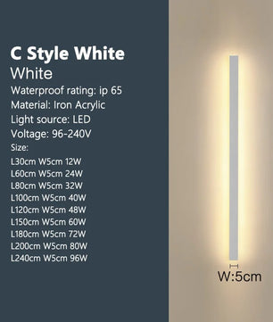 Outdoor LED Wandlamp IP65 – Waterdichte Scandinavische Wandverlichting met Warm Neutraal of Koel Licht voor Tuin en Interieur