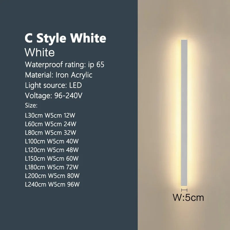 Outdoor LED Wandlamp IP65 – Waterdichte Scandinavische Wandverlichting met Warm Neutraal of Koel Licht voor Tuin en Interieur