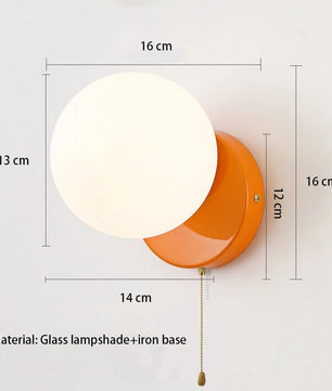 Scandinavische Wandlamp – Minimalistische LED Wandverlichting met Wit Glas en G9 Fitting voor Slaapkamer, Gang en Woonkamer