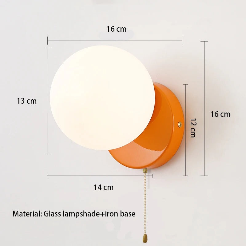 Scandinavische Wandlamp – Minimalistische LED Wandverlichting met Wit Glas en G9 Fitting voor Slaapkamer, Gang en Woonkamer