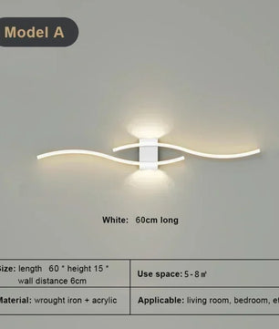 Moderne LED Wandlamp – Minimalistisch Design voor Slaapkamer, Woonkamer en Gang