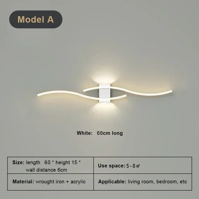 Moderne LED Wandlamp – Minimalistisch Design voor Slaapkamer, Woonkamer en Gang