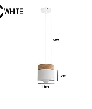 Nordic Moderne LED Hanglamp – Aluminium & Hout Plafondlamp voor Keuken, Bar & Woonkamer