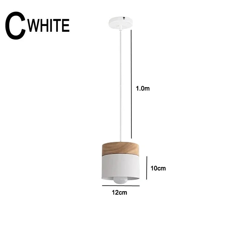 Nordic Moderne LED Hanglamp – Aluminium & Hout Plafondlamp voor Keuken, Bar & Woonkamer