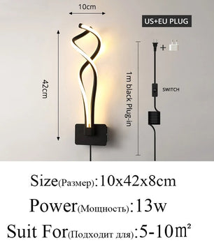 Moderne Minimalistische LED Wandlamp – Strakke Aluminium Wandverlichting met 3 Lichtkleuren voor Slaapkamer, Woonkamer en Gang