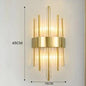 Luxe Gouden LED Wandlamp – RVS & Kristal Binnenverlichting, Modern & Elegant