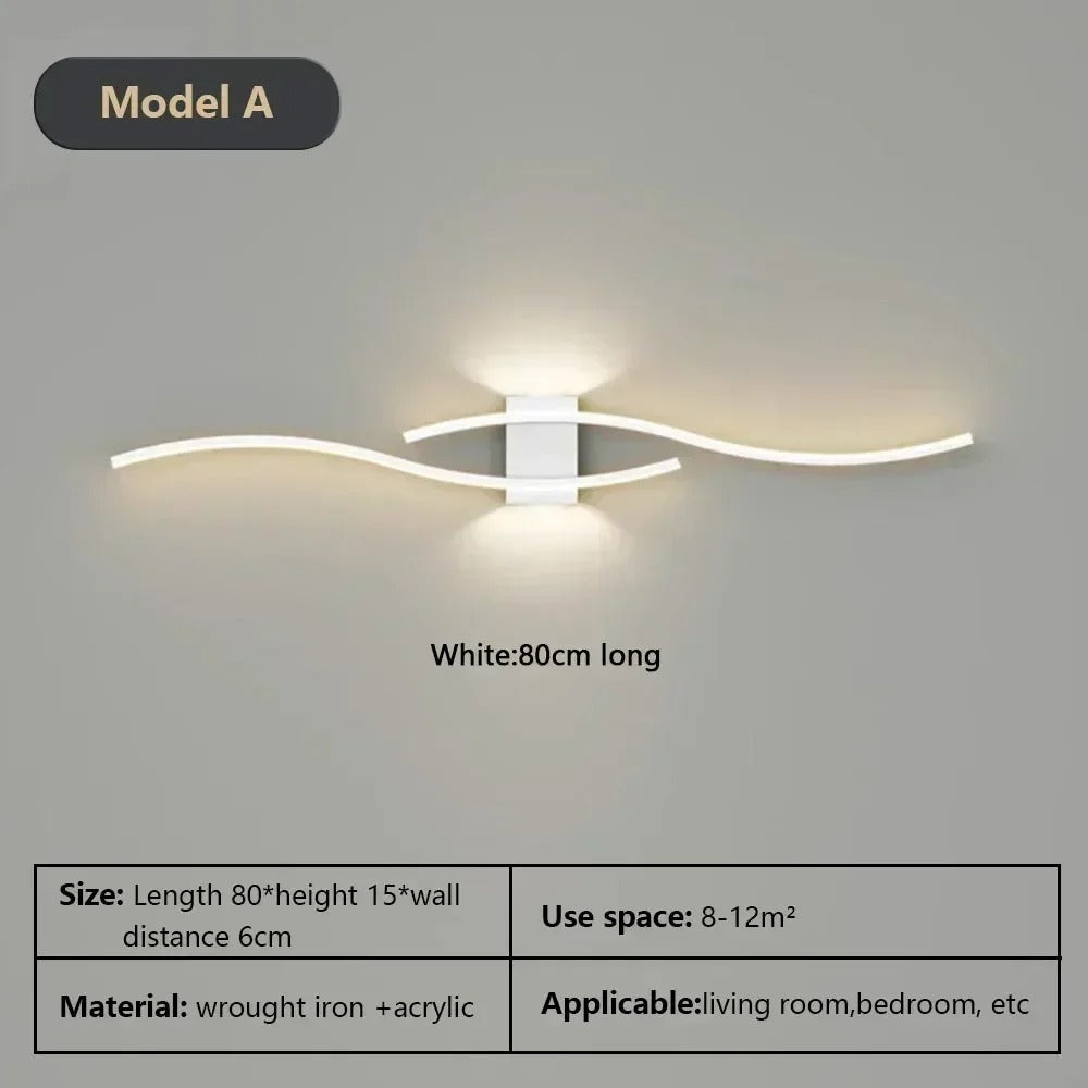 Moderne LED Wandlamp – Minimalistisch Design voor Slaapkamer, Woonkamer en Gang
