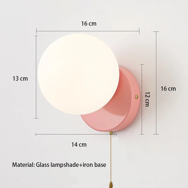 Scandinavische Wandlamp – Minimalistische LED Wandverlichting met Wit Glas en G9 Fitting voor Slaapkamer, Gang en Woonkamer