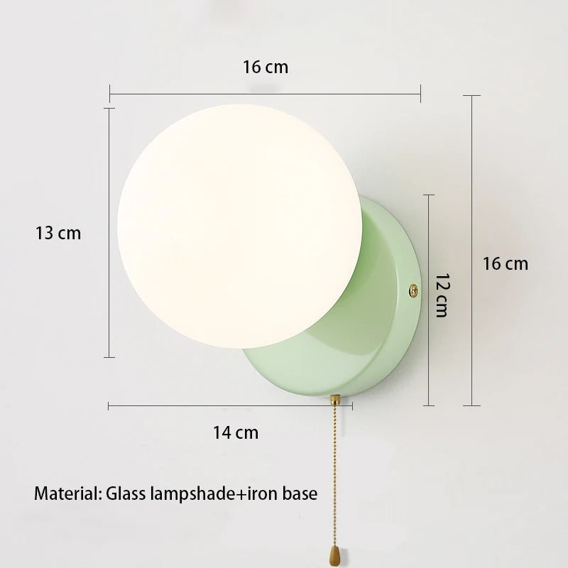 Scandinavische Wandlamp – Minimalistische LED Wandverlichting met Wit Glas en G9 Fitting voor Slaapkamer, Gang en Woonkamer