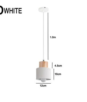 Nordic Moderne LED Hanglamp – Aluminium & Hout Plafondlamp voor Keuken, Bar & Woonkamer