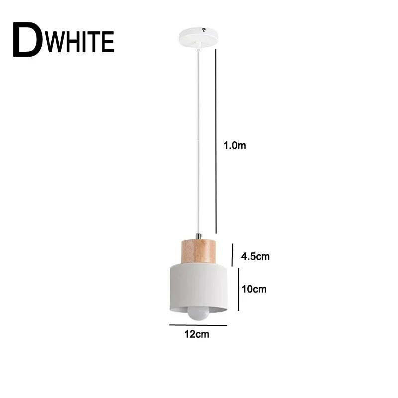 Nordic Moderne LED Hanglamp – Aluminium & Hout Plafondlamp voor Keuken, Bar & Woonkamer