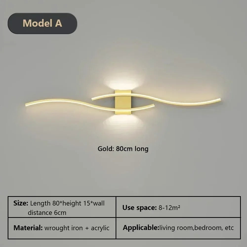 Moderne LED Wandlamp – Minimalistisch Design voor Slaapkamer, Woonkamer en Gang