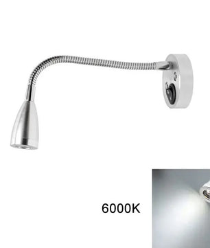 12V LED Leeslamp voor Camper, Caravan, Boot & Vrachtwagen – Aluminium Wandlamp, Warm/Koud Wit, 3W