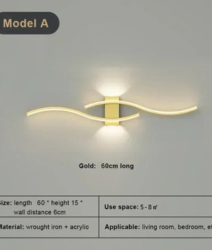 Moderne LED Wandlamp – Minimalistisch Design voor Slaapkamer, Woonkamer en Gang
