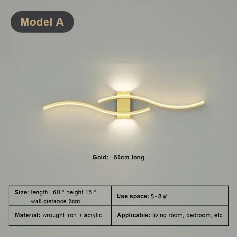 Moderne LED Wandlamp – Minimalistisch Design voor Slaapkamer, Woonkamer en Gang