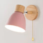 Houten Scandinavische Wandlamp – Moderne E27 Binnenverlichting met Schakelaar en Draaibare Kop