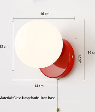 Scandinavische Wandlamp – Minimalistische LED Wandverlichting met Wit Glas en G9 Fitting voor Slaapkamer, Gang en Woonkamer