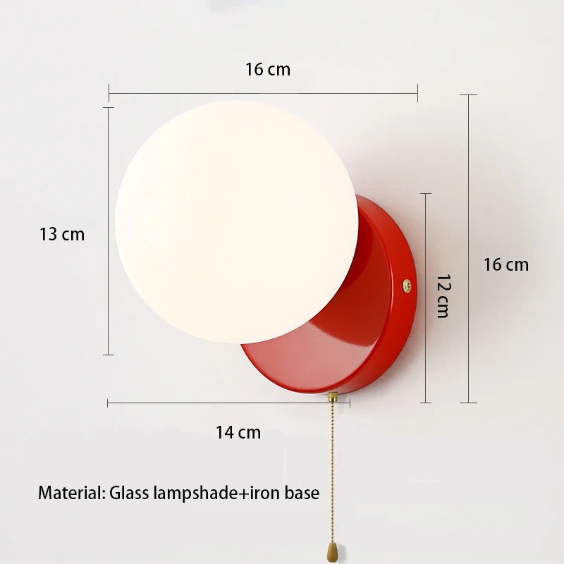 Scandinavische Wandlamp – Minimalistische LED Wandverlichting met Wit Glas en G9 Fitting voor Slaapkamer, Gang en Woonkamer