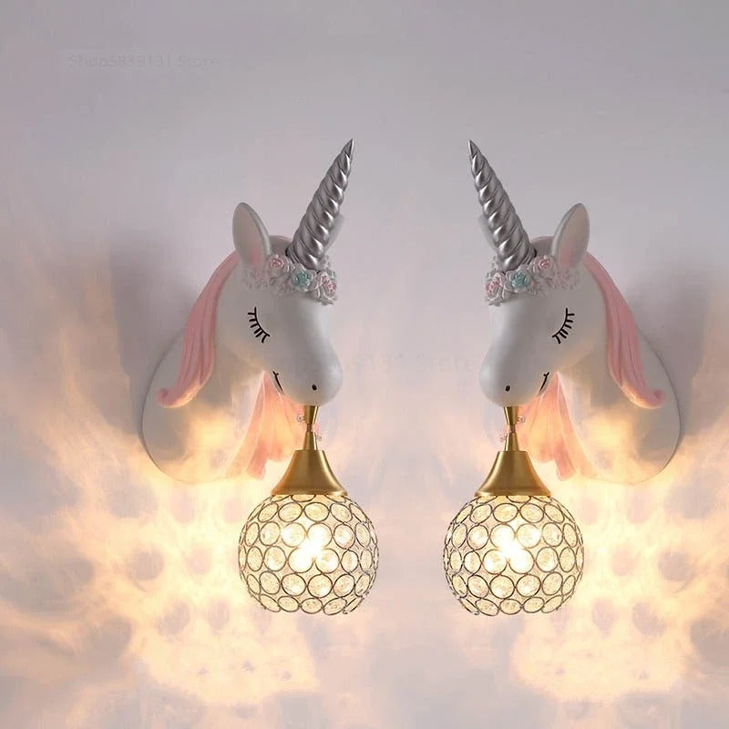 Eenhoorn Wandlamp – Schattige Nordic Wandverlichting voor Kinderkamer en Slaapkamer