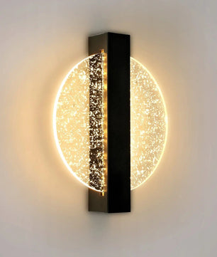 Moderne LED Wandlamp – Rond Design – Zwart met Zilverfolie – Warm Wit 3500K – 16W – Voor Woonkamer en Slaapkamer