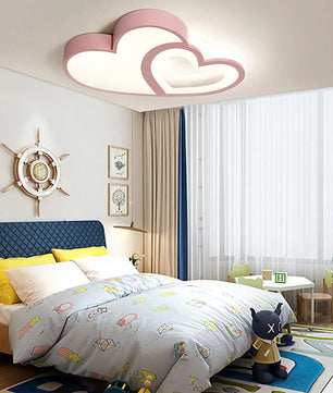 Moderne LED Kinderkamer Plafondlamp – Hartvormig Design – 35W Dimbaar met Afstandsbediening voor Meisjeskamer en Slaapkamer