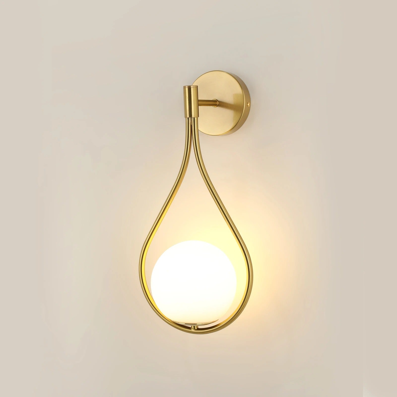 Moderne Geometrische Wandlamp – Gouden IJzeren Wandverlichting met E27 Fitting – Design Wandlamp voor Hal, Trap & Balkon