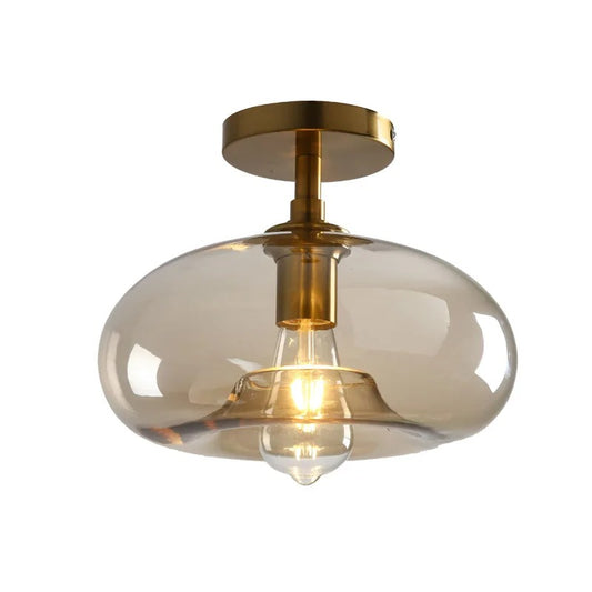 Moderne Glazen Plafondlamp – Minimalistische LED Plafondverlichting met E27 Fitting voor Woonkamer en Hal