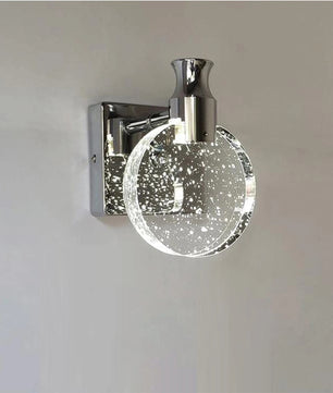 Moderne LED Wandlamp – Dimbaar 1000–1200 Lumen met 3 Kleurtemperaturen – Chroomkleurige Acryl Wandverlichting met Bubbelstructuur voor Woonkamer, Slaapkamer & Gang